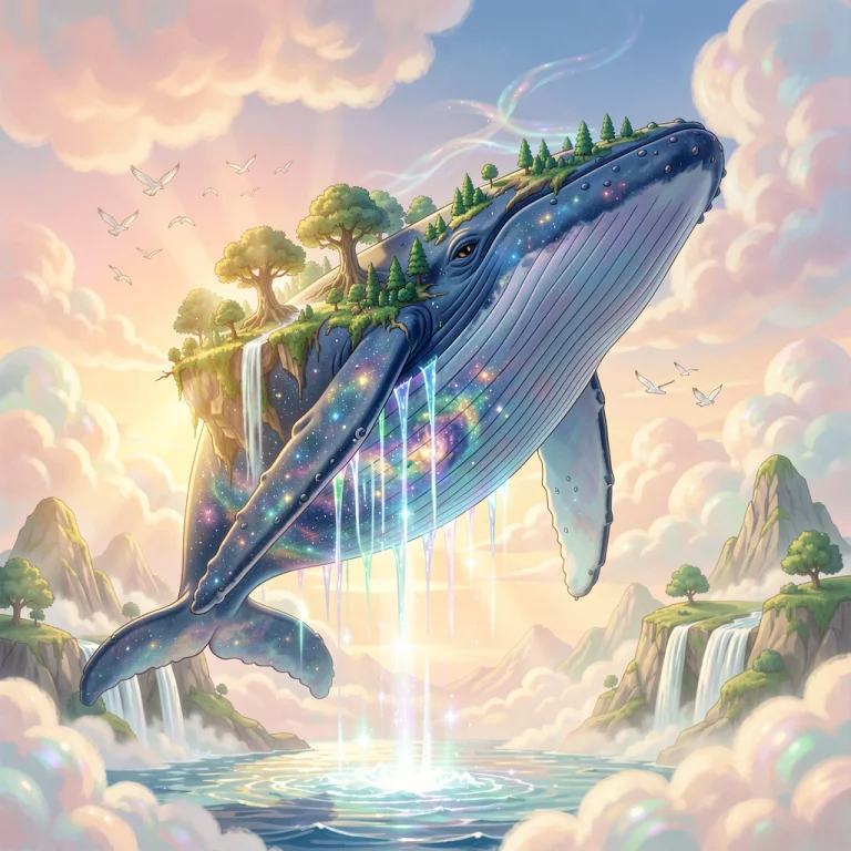 Surreal Digital Fantasy Illustration, Massive Celestial Blue...