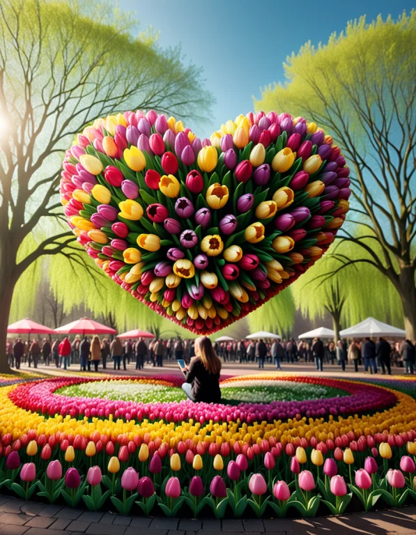 Tulipmania, A Gigantic Anatomical Human Heart Sculpted Entir...