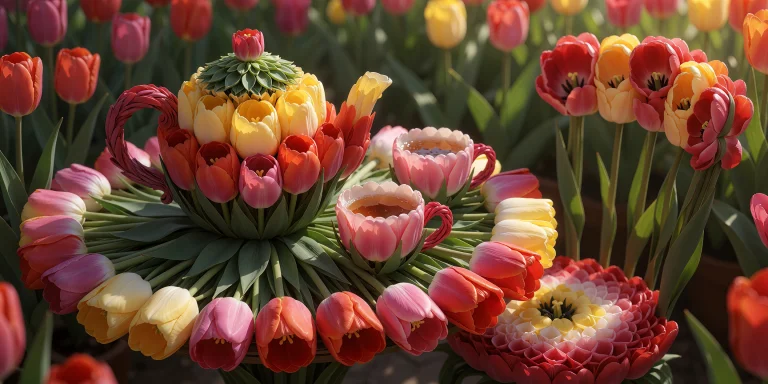 A Digital Anime Style Rendering Of A Complex Arrangement Whe...