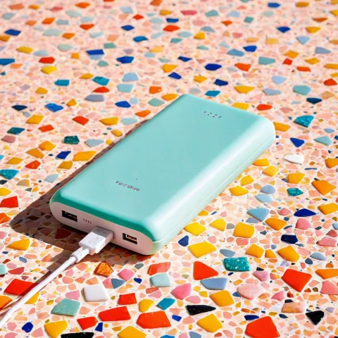 Loratechterrazzosurfacev10.80, Techterrazzo, A Portable Powe... — SDXL AI Prompt: , techterrazzo, a portable power bank on a colorful terrazzo stone surface, soft...