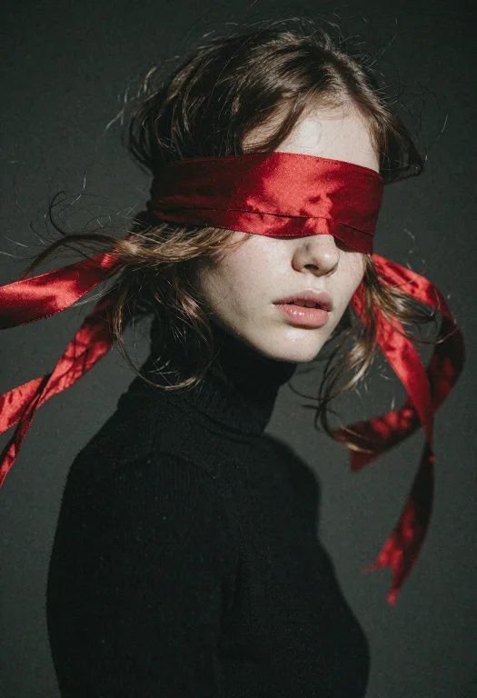 This Photograph Features A Young Woman With Pale Skin And An...
