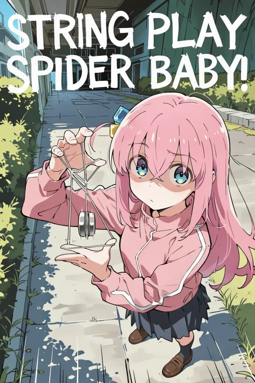 String Play Spider Baby Meme, String, Yo-yo, Motion Lines, 1...