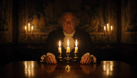 Artistic Cinematic 35mm Photo In The Style Of Stanley Kubric... — Stable Diffusion AI Prompt: Artistic cinematic 35mm photo in the style of Stanley Kubrick's "Barry Lyndon"....