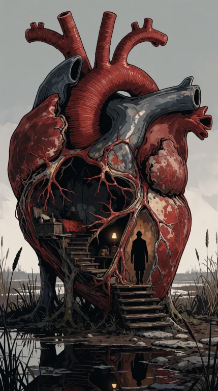 Surreal Hyperreal Digital Artwork, An Enormous Anatomical He...
