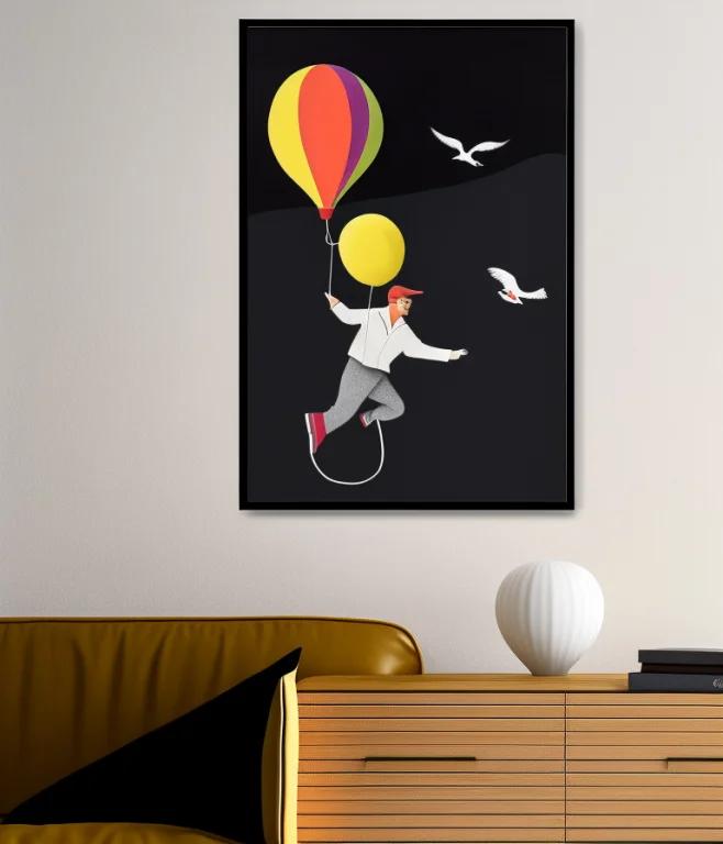 Wall Art Inside Of Luxurious Modern Room Interior, A Surreal...