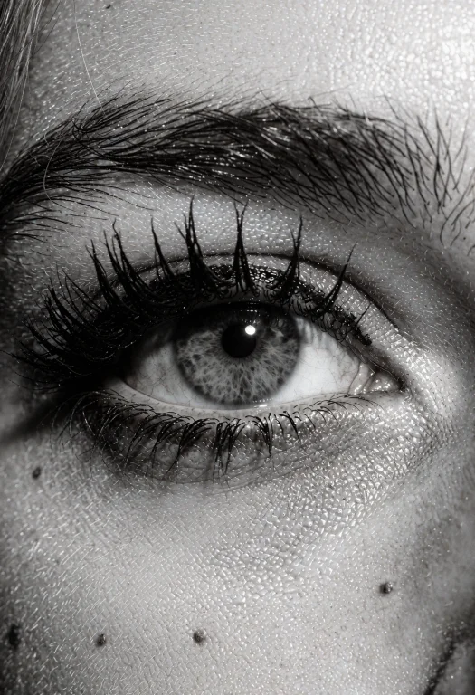This Is A High-contrast Black-and-white Photograph Of A Huma...