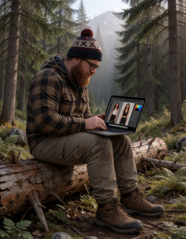 Jimberlytimberlea, Wearing Hiking Clothes And A Knit Toque,...