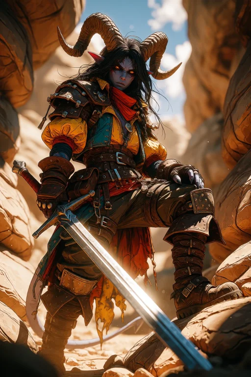 Ta86inkriot, Thin Black Outlines, A Detailed Fantasy Concept...