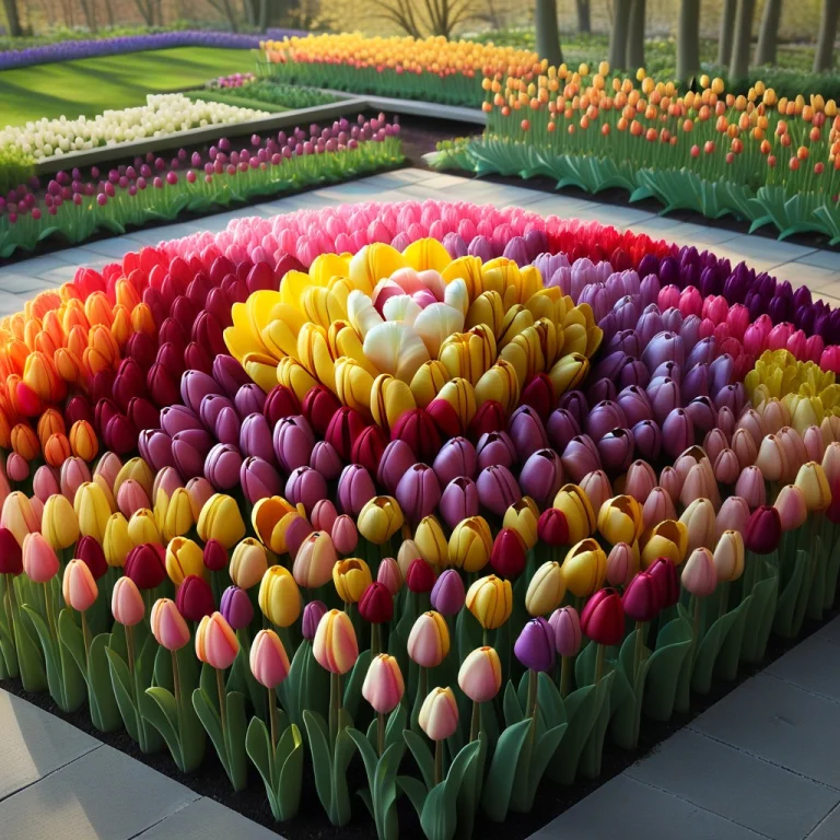 Make A Garden Full Of Tulip Petals  Individual, Distinct Flo...