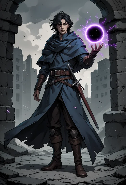 Tsurunj This Is A Digital Artwork Depicting A Dark, Fantasy-...
