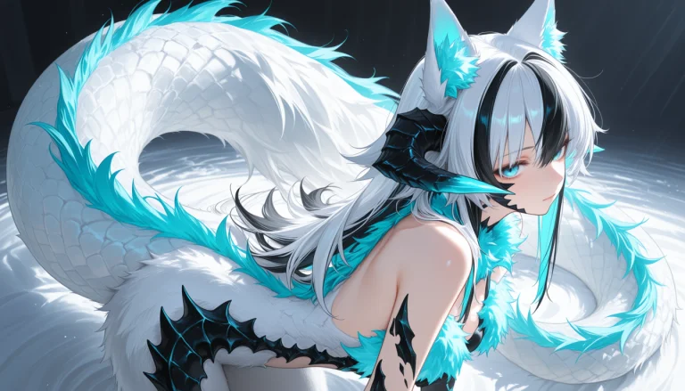 1girl, Long Hair, Shaggy Hair, Multicolored Hair, White Hair...