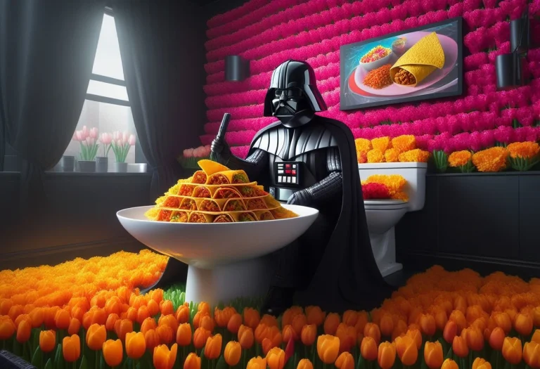 Jaynl-tm, Darth Vader Sitting On A Toilet, Holding A Plate O...