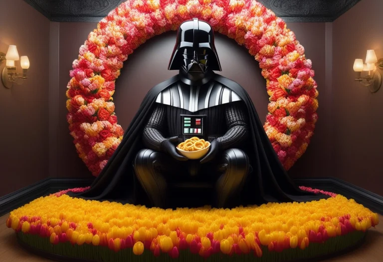 Jaynl-tm, Darth Vader Sitting On A Classical Pedestal Toilet...