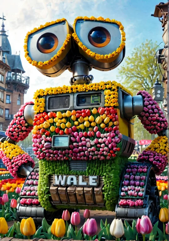 Wall-e Jaynl-tm, Made Of Tulips, A Majestic Made Of Tulip, 8...