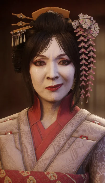 Grands, 3d Render, She Is Wearing Traditional Japanese Kimon...