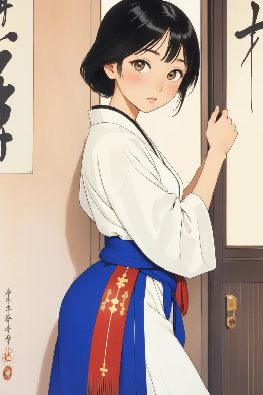1girl, Loraohara Koson1 Ohara Koson, Ukiyo-e, Rule Of Thirds...