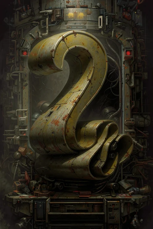 The Image Shows A Three-dimensional Numeral 2 Centered In Th...