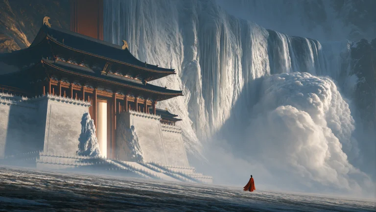 Shenhuastylea Wide-angle, Cinematic Matte Painting Of An Anc...