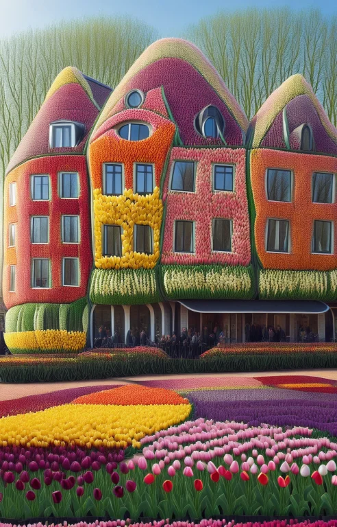 Made Of Tulips, Tulips, Stems, Dutch Street, Colorful Houses...