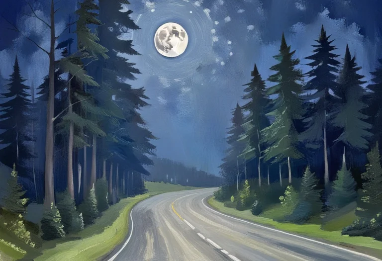 Masterpiece, Night Road In The Forest, Full Moon