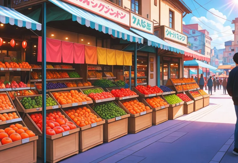 Market, People Selling Fruit,street Fruit Store, Fruit Stall...