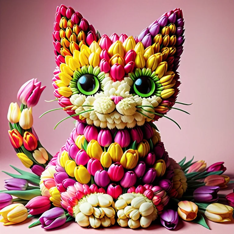 Jaynl-tm, Kitten Made Of Tulips