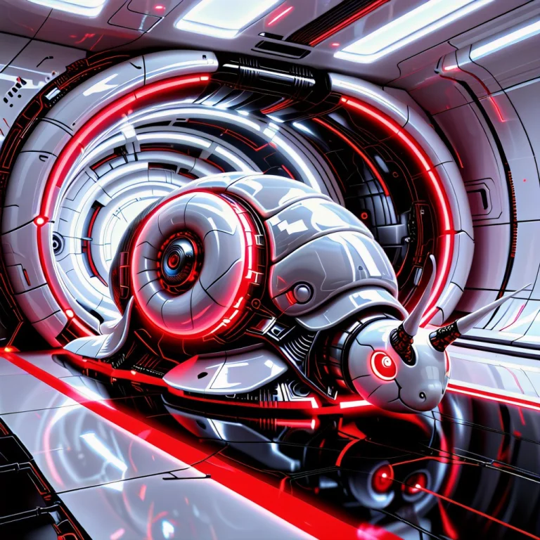 Whiteember, Gigantic Futuristic Cybernetic Snail Completely...