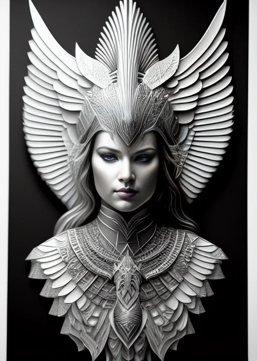 Dreamlikeart, Valkyrie Design, Simetric, Blackwork, Black An...