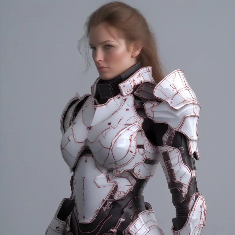 Female Knight Wearing Whiteember Tech Armor