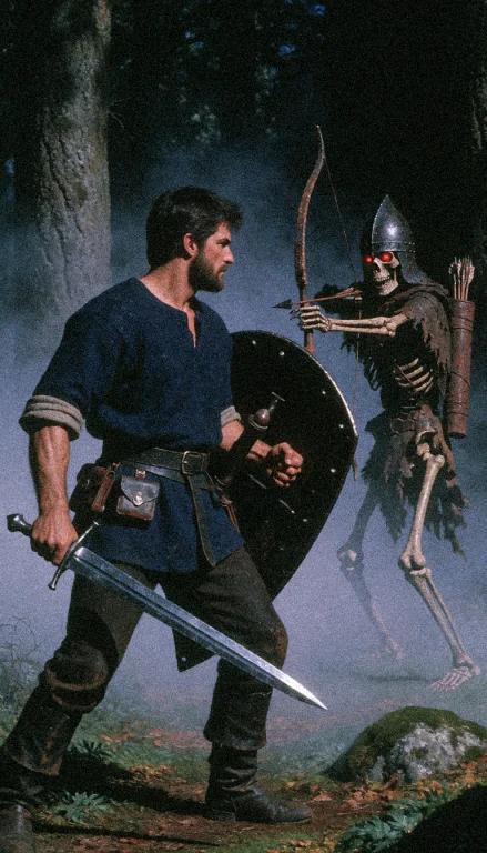 Dcdrkfntsy, Vignette, Vhs Style. A Cinematic Wide Shot Of A...