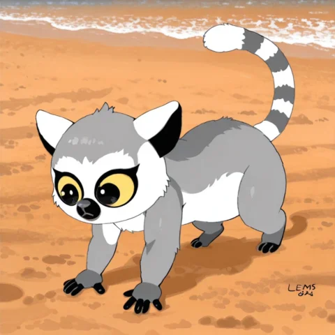 Lemmee, Lemur, Colored Sclera, Ringtail, No Humans, Animal F... — Stable Diffusion AI Prompt: Lemmee, lemur, colored sclera, ringtail, no humans, animal focus, outdoors, anim...