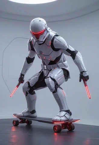 Whiteember, Darth Vader Doing A Kickflip On A Skateboard, Co... — SDXL AI Prompt: WhiteEmber, Darth Vader doing a kickflip on a skateboard, completely reimagined...
