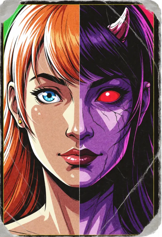 Digital Abstract Illustration In Pop-art Risograph Poster St...