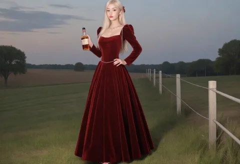 A Full Body Editorial Fashion Portrait Of A Pretty, Slender,... — Stable Diffusion AI Prompt: A full body editorial fashion portrait of a pretty, slender, smal-breasted, coll...