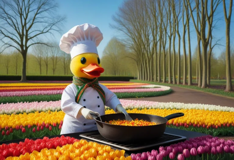 Jaynl-tm, Made Of Tulips, A Focused Anthropomorphic Rubber D...