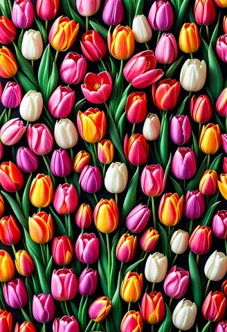 Wallpaper Style, Illustration, Jaynl-tm, Made Of Tulips — SDXL AI Prompt: WALLPAPER STYLE, illustration, jaynl-tm, made of tulips