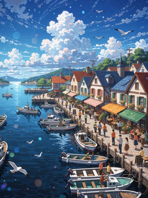 An Anime-style Illustration In Rich, Saturated Colors With I...