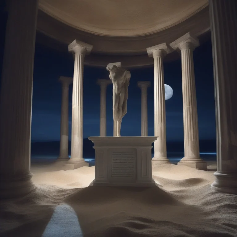 Marble Columns, Greek Classical Interior, Stone Floor Covere...