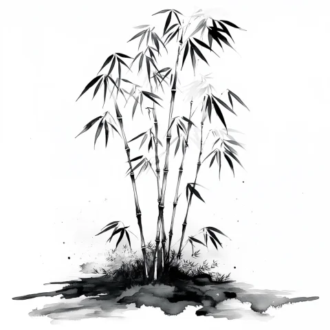 Arsmjstyle, Zen Ink Wash Sumi-e, A Bamboo Grove With Tall, S... — Stable Diffusion AI Prompt: ArsMJStyle, Zen Ink Wash Sumi-e, A bamboo grove with tall, slender stalks, monoc...
