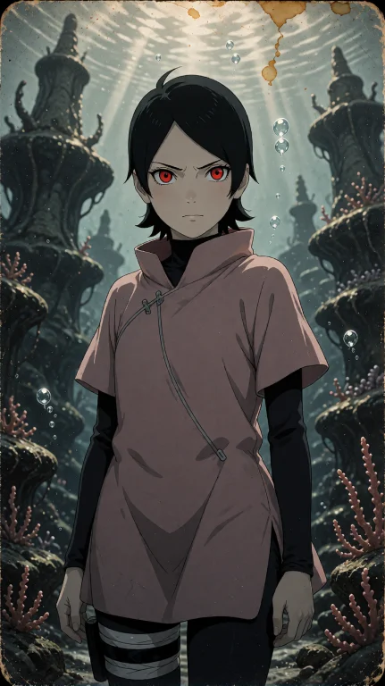 A 35mm Kodachrome Analogue Film Photo Captures Sarada Uchiha...