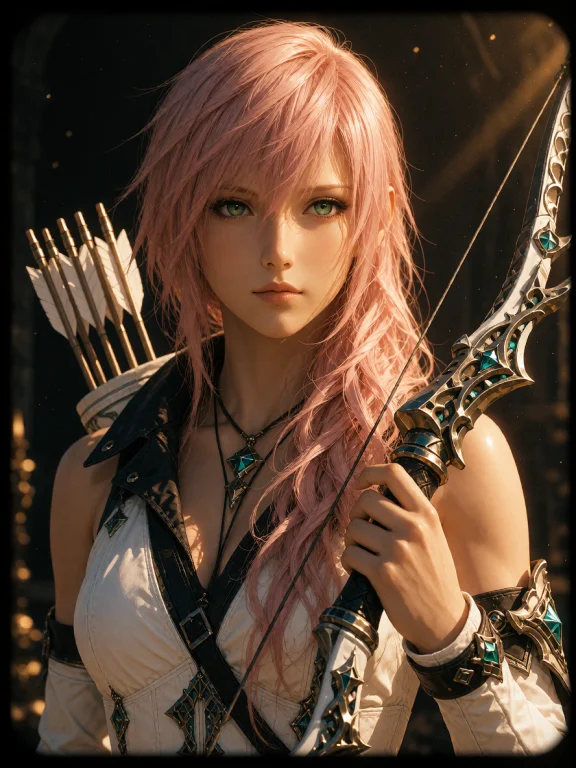 Serah Farron Stands Poised In A Cinematic 4k Portrait, Her L...