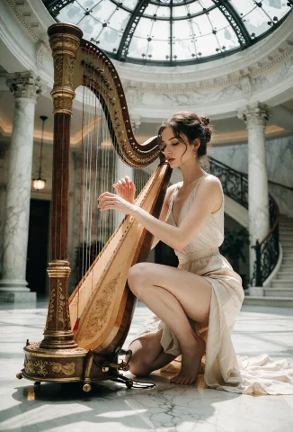A High-angle Stock Photo Of A Young Beautiful Woman, Barefoo... — Stable Diffusion AI Prompt: A high-angle stock photo of a young beautiful woman, barefoot, slender, athletic...