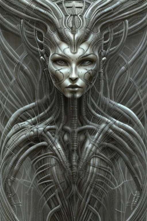 Hrgiger-drmacabre, Intricate Digital Artwork Of A Woman,
