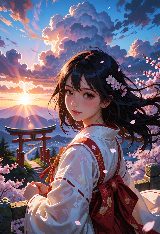 A Gorgeous Anime Visual Novel Key Visual Of A Gentle Dark-ha...