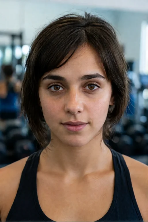 Ohwxperson. A Close-up Portrait Of A Young Woman After An In...