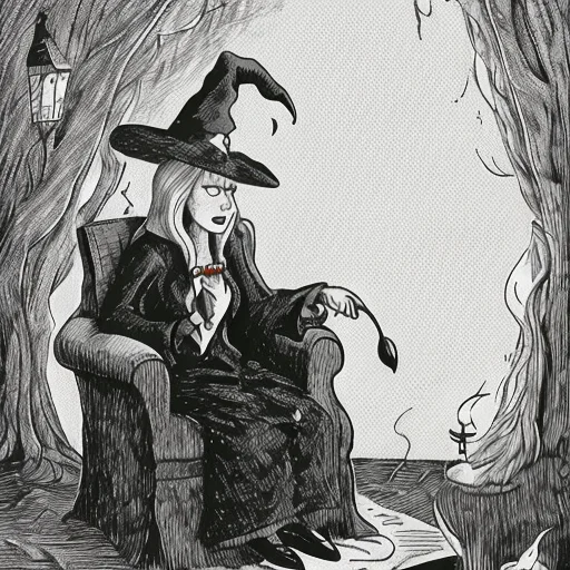A Cartoon About A Witch From Hogwarts Casting A Spell Lorath...