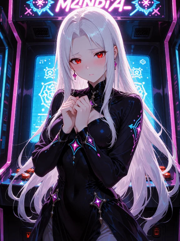 A Vibrant Anime Key Visual Of Ultimecia From Final Fantasy V...
