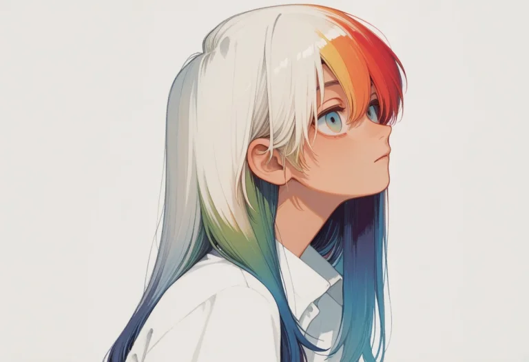 1girl, Adult, K4illu, Rainbow Light Refraction, Long Detaile...