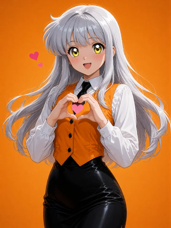 Hoshino Ruri,yellow Eyes,silver Hair,1990sstyle,retro Artsty...