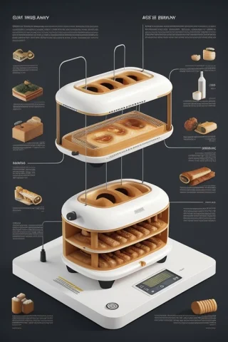 By Style-info, Infographic, How To Build A Toaster High Deta... — Stable Diffusion AI Prompt: by style-info, infographic, how to build a toaster high detail, skin texture, de...